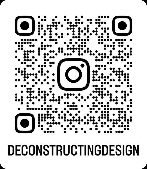 QR code — opens @deconstructingdesign on Instagram